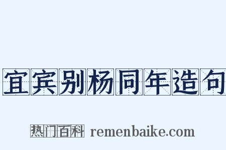 宜宾别杨同年造句是什么意思的图片